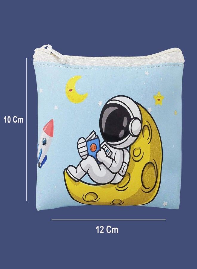 SIDAK Space Theme Kids Coin Pouch for Your Loose Change, Keys, and Small Essentials Organizer, Return Gifts for Kids Coin Pouch, Kanjak Gifts for Kids (Pack of 2) - Image 3